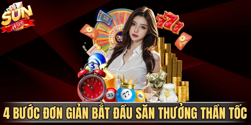 Xổ Số Siêu Tốc Sunwin Trải Nghiệm Săn Thưởng Chớp Nhoáng 4 Sunwin 4 bước đơn giản bắt đầu săn thưởng thần tốc