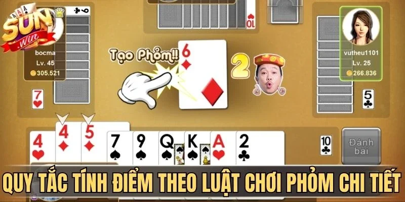 Quy tắc tính điểm theo luật chơi Phỏm chi tiết